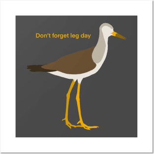 Don’t Forget Leg Day - Yellowlegs Sandpiper Birdwatching Design Posters and Art